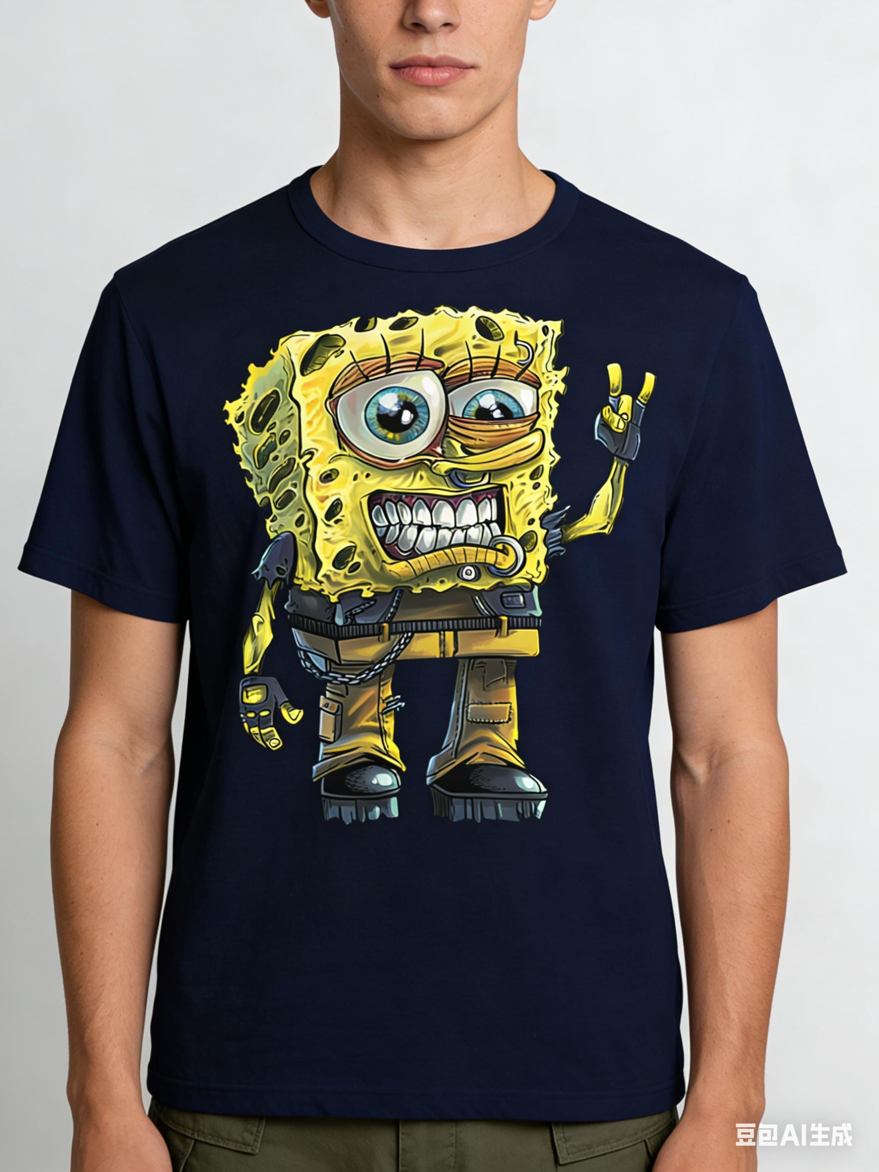

2026 Fashion 3D Printed SpongeBob SquarePants Cool Boys Outdoor Clothing Boys and Girls Childrens Tshirts Tops and Shirts XL