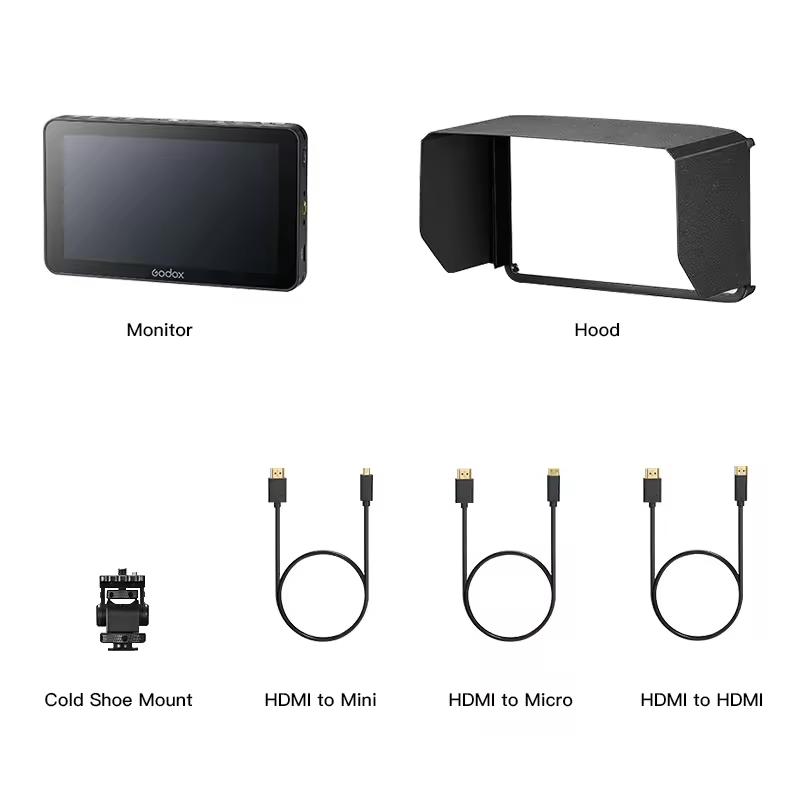 

Godox GM7S 4K HDMI 7 дюймов Ультраяркая камера DSLR Live Display Live Display 3D LUT сенсорный экран IPS FHD 1920x1080 Видео Live Display