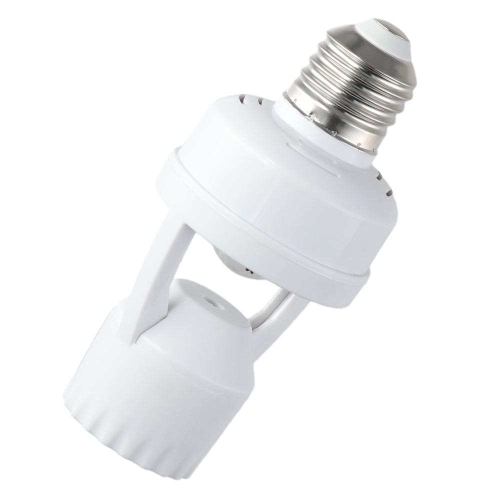 

Пластиковий тримач для лампи з датчиком людського тіла. Білий інтелектуальний вимикач. Інфрачервоний датчик. Перемикач. Працівник