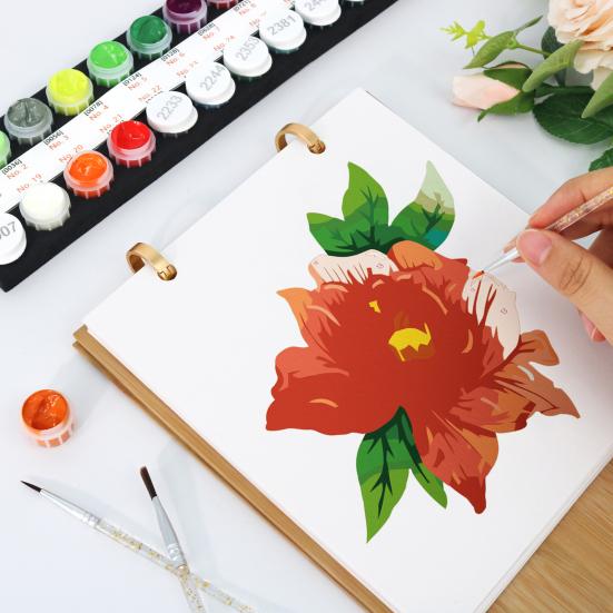 2026 Desk Calendar Water-Resistant Multipurpose Monthly Desk Calendar with Pre-Printed Canvas Paints DIY Art Supplies