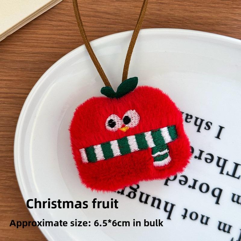 Cartoon Weihnachten Namensanhänger, Niedliche Mädchenhafte Herztaschen, Plüschpuppen, Weihnachtsmannfiguren, Kleine Geschenke