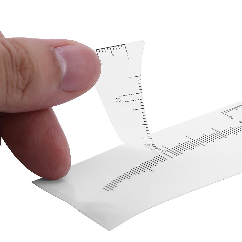 10pcs Disposable Permanent Eyebrow Measure Ruler Sticker Tattoo Shaper Stencil Makeup Tool