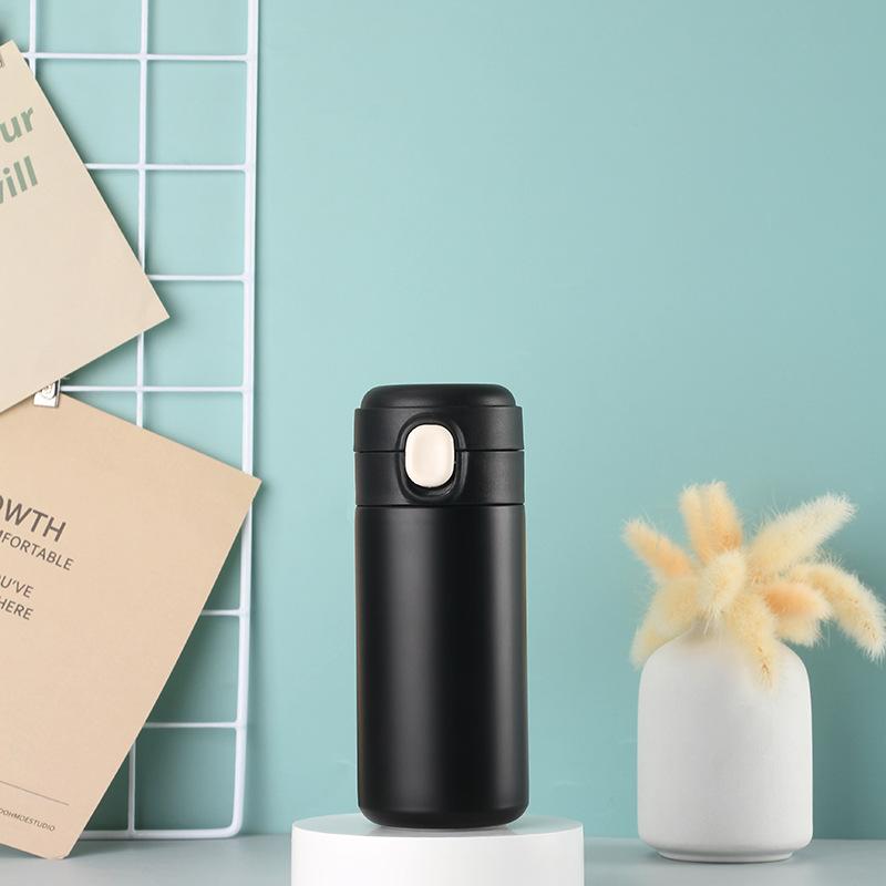 Simple stainless steel portable bounce cover pea cup creative gift cup mini small capacity thermos cup