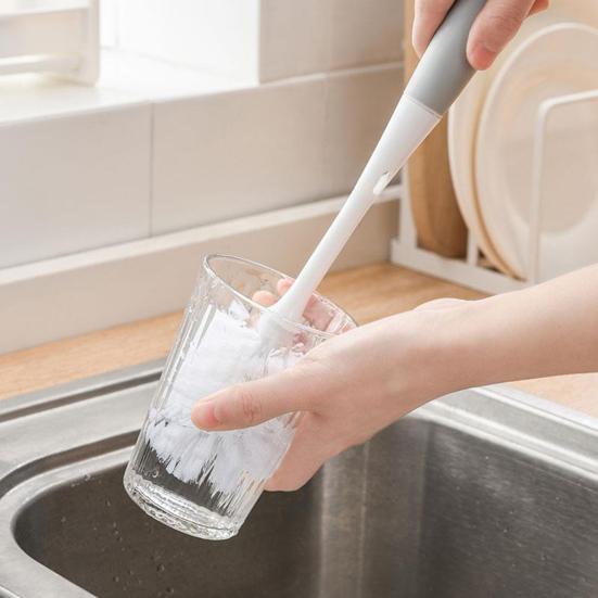 Bottle Cleaning Brush with Detachable Handle Food Grade PP Ergonomically Designed Cup Cleaner Household Supplies