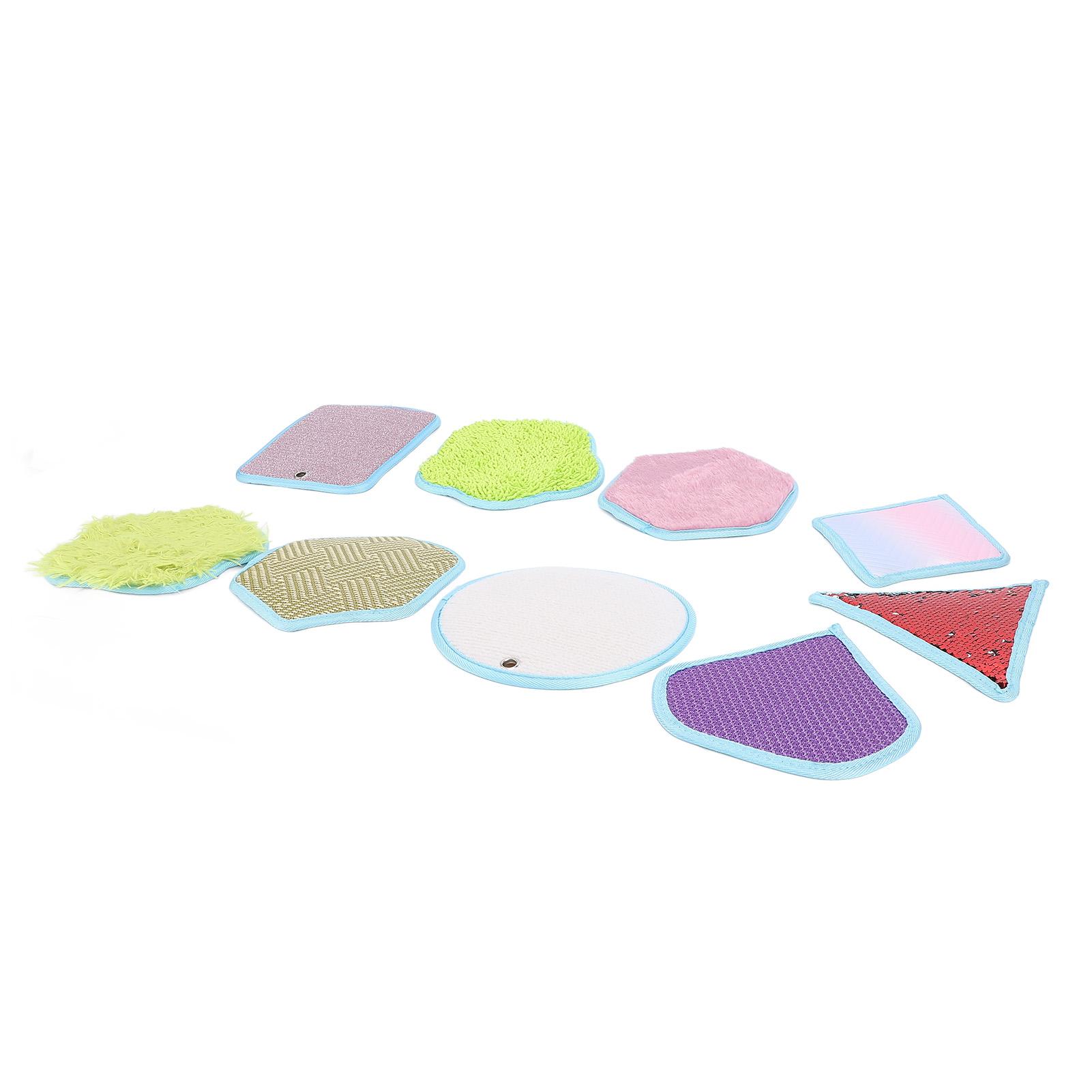 

9 шт. сенсорный мини-коврик обучающая тактильная сенсорная игрушка текстурированная активная игра ассорти сенсорные плитки