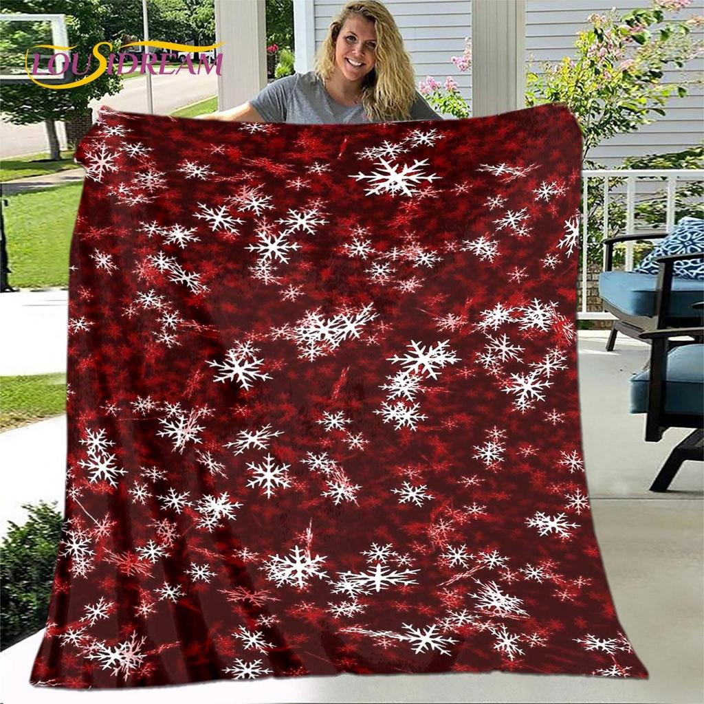 Frohe Weihnachten Neujahr Cartoon-Decke, Flanelldecke, Überwurfdecke, weiche warme Decke für Wohnzimmer, Schlafzimmer, Betten, Sofa, Geschenk