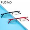 Presbyopie Brille Mann Blaulicht Lesebrille Herren Metall Halbrahmen Quadratische Brille Korrekturbrille +1.0+1.5+2.0
