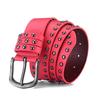 1pc Men's Retro Alloy Needle Buckle Women's Belt Round Rivet Belt Punk Hip Hop Rock Jeans Belt PU Leather Belt For Men and Women