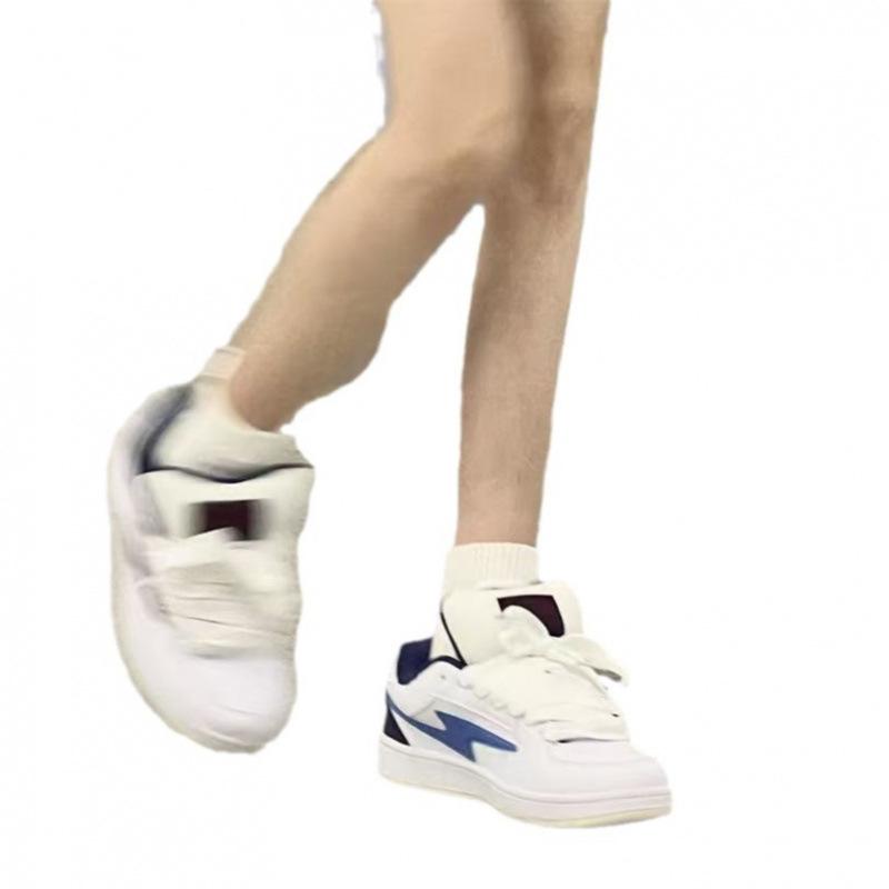 Campus Style High Value White Blue Mandarin Duck Lightning Board Shoes Women's American Bread Shoes Ins Retro Couple Casual Shoes