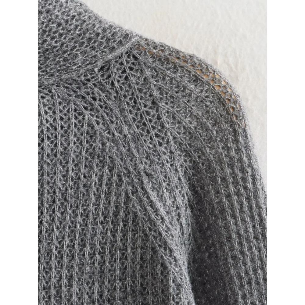 Autumn Women Fashion Pullovers Trend Knitting Butterfly Collar Slim Sweaters Woman England Style Female Sweater Top