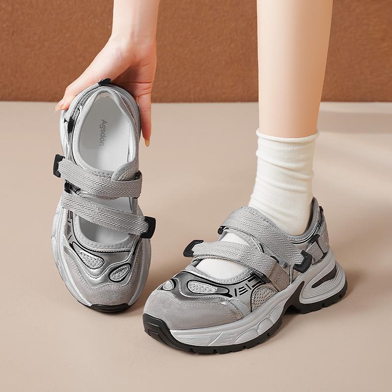 Augustine Daddy Sandals Women's 2025 New Summer Wear Thick-soled High Casual Sports Thin Baotou Sandals