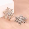 Strassprydd Snöflinga Vinter Dam Mode Brosch Glittrande Kristall Broschnålar Smycken Broscher Dam Julklapp
