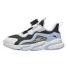 Anta Kids Synthetic Leather Trendy Versatile Lightweight Shock Absorbing Low Top Running Shoes Kids Sneaker Black White Blue A22439919N-2