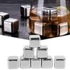 8 piece With Tongs And Box Whiskey Stones 304 Stainless Steel Metal Ice Cubes  Restaurant
