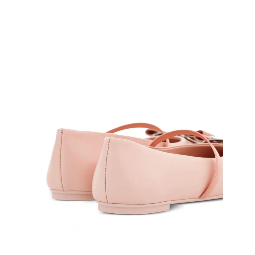 Salvatore Ferragamo Ferragamo New Vara Flat Ballerina Shoes Pink