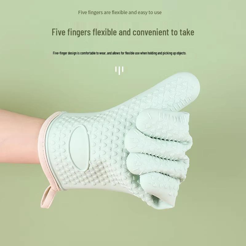 Silicone Heat-Resistant Oven Gloves for Baking and Microwave
