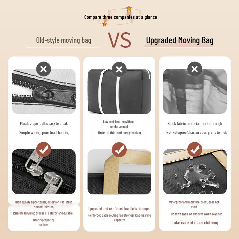 Extra Large Oxford Cloth Moving & Storage Bags (2-Pack)