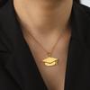 Cazador University Graduation Bachelor Cap Necklaces for Women Men Stainless Steel Anniversary Gift Necklace Jewelry 2026 New
