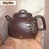 150ml Yixing Purple Clay Teapots Handmade Gilt Silver Sprinkle Gold Pot Raw Ore Purple Mud Kettle Zisha Tea Set Tea Services