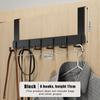 Hooks Over The Door 6 Hooks Clothes Coat Hat Towel Hanger Home Bathroom Organizer Rack Holder Door Hang Quick Installation