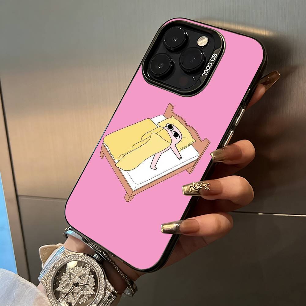 

C-Cartoon- Ketnipz Cute Phone Case For iPhone 17,16,15,14,13,12,11 Plus Pro Max Colored Silver Phone Case iPhone11ProMax