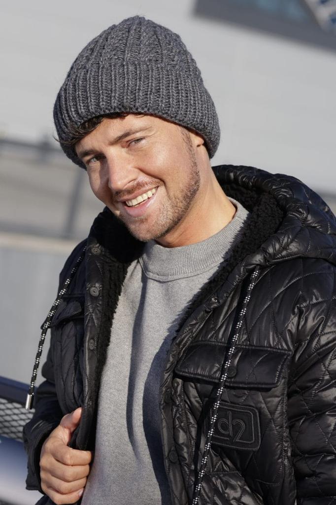 Kamea John Men' Beanie Charcoal, 85% Acrylic / 15% Wool