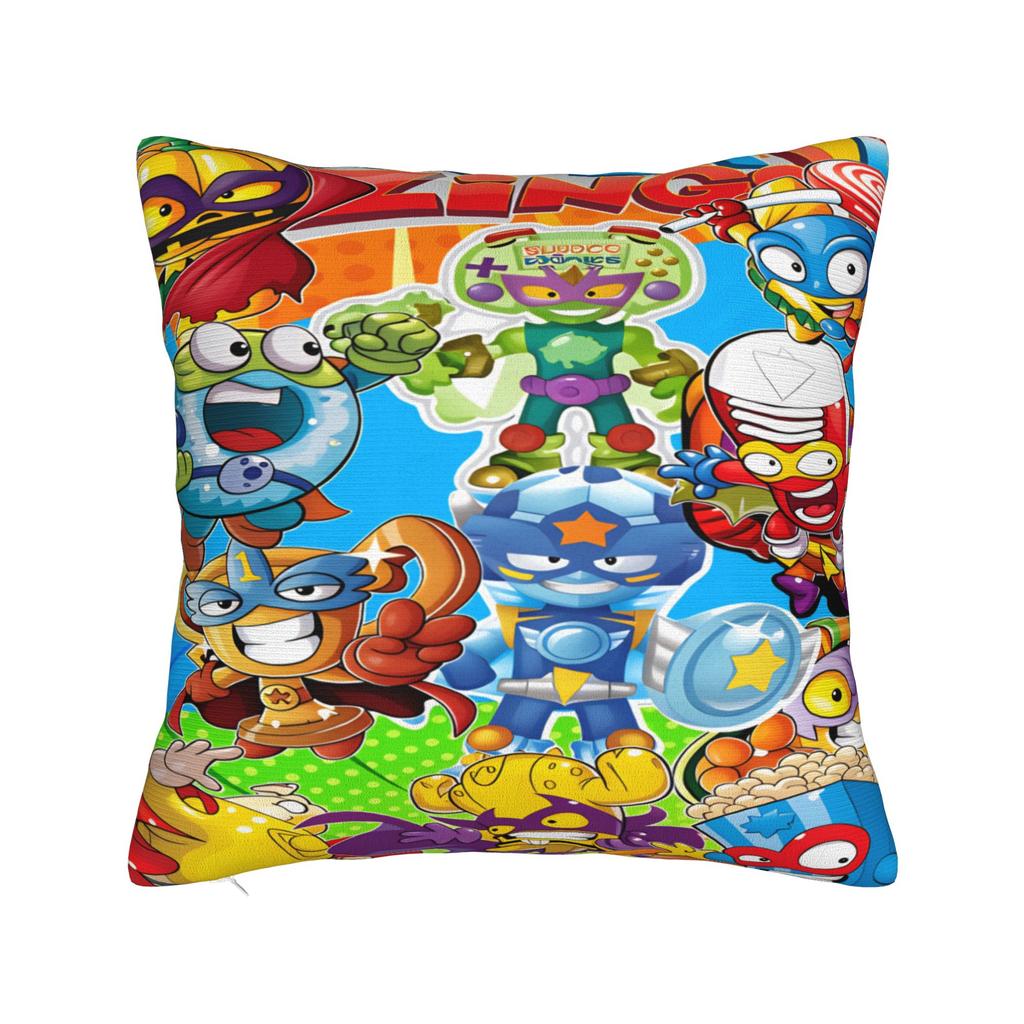 Super Zings Game Pillow Cover  Comfy Cushion Cover Cute Funny Pillow Case For Living Room Bed Chair