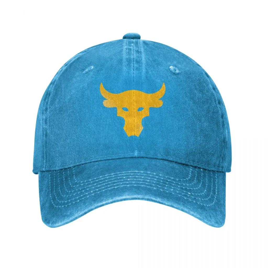 Brahma Bull The Rock Project Gym Baseball Cap Yellow Logo Unisex Men Sun-Proof Trucker Dad Hat Outdoor Sports Baseball Caps