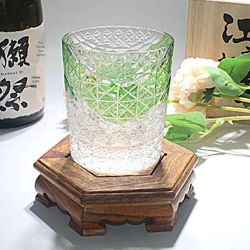 Edo Kiriko Hand-Carved Crystal Whisky Glass