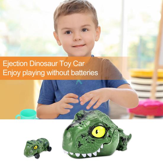 Kids Dinosaur Press Catapult Car Toy Simulated Tyrannosaurus-Rex Battery-Free Vehicle Toy