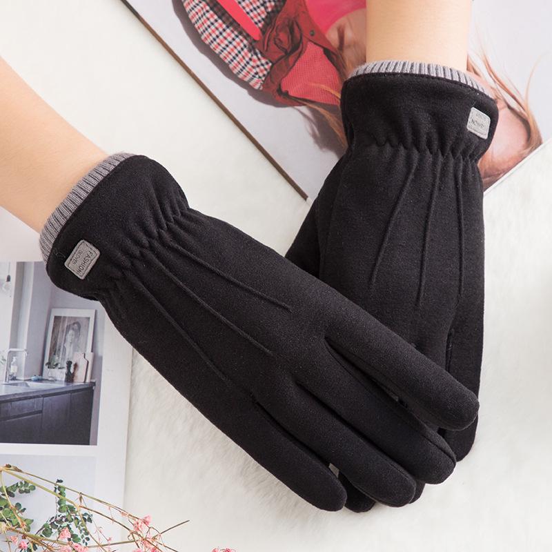 

Warm Gloves For Women In N910 And Touch Screen Windproof Imitation Otter Rabbit Fur Mouth Plush And Thickened For Cycling And Driving