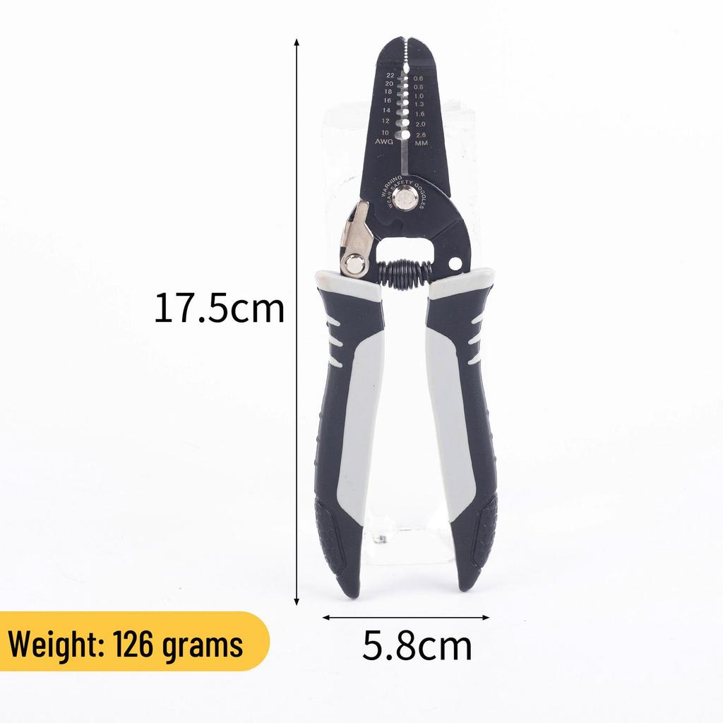 Electrician's Multi-Functional Wire Stripper, Crimper & Cutter Pliers for Household Circuit Repair