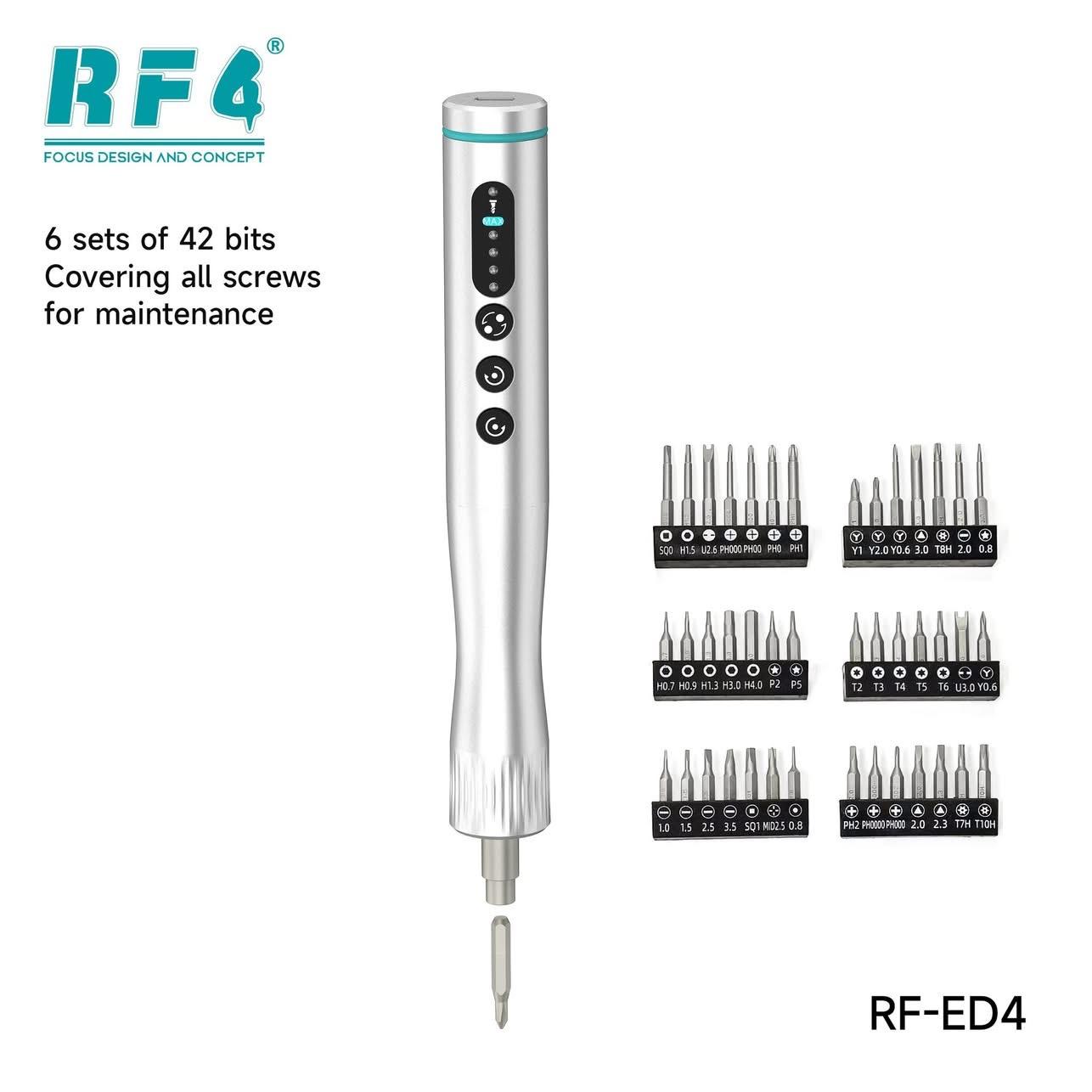 

RF4 electric screwdriver set (including multiple replaceable blades + fixed bracket) portable repair tool червоний