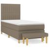 Maison Exclusive - Sommier à lattes de lit avec matelas Taupe 80x200 cm Tissu