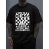European Sizes unisex'S Crew Neck T-Shirt Featuring a Limited Edition Life Chess Game Design, Perfect for Casual Weekend Outings