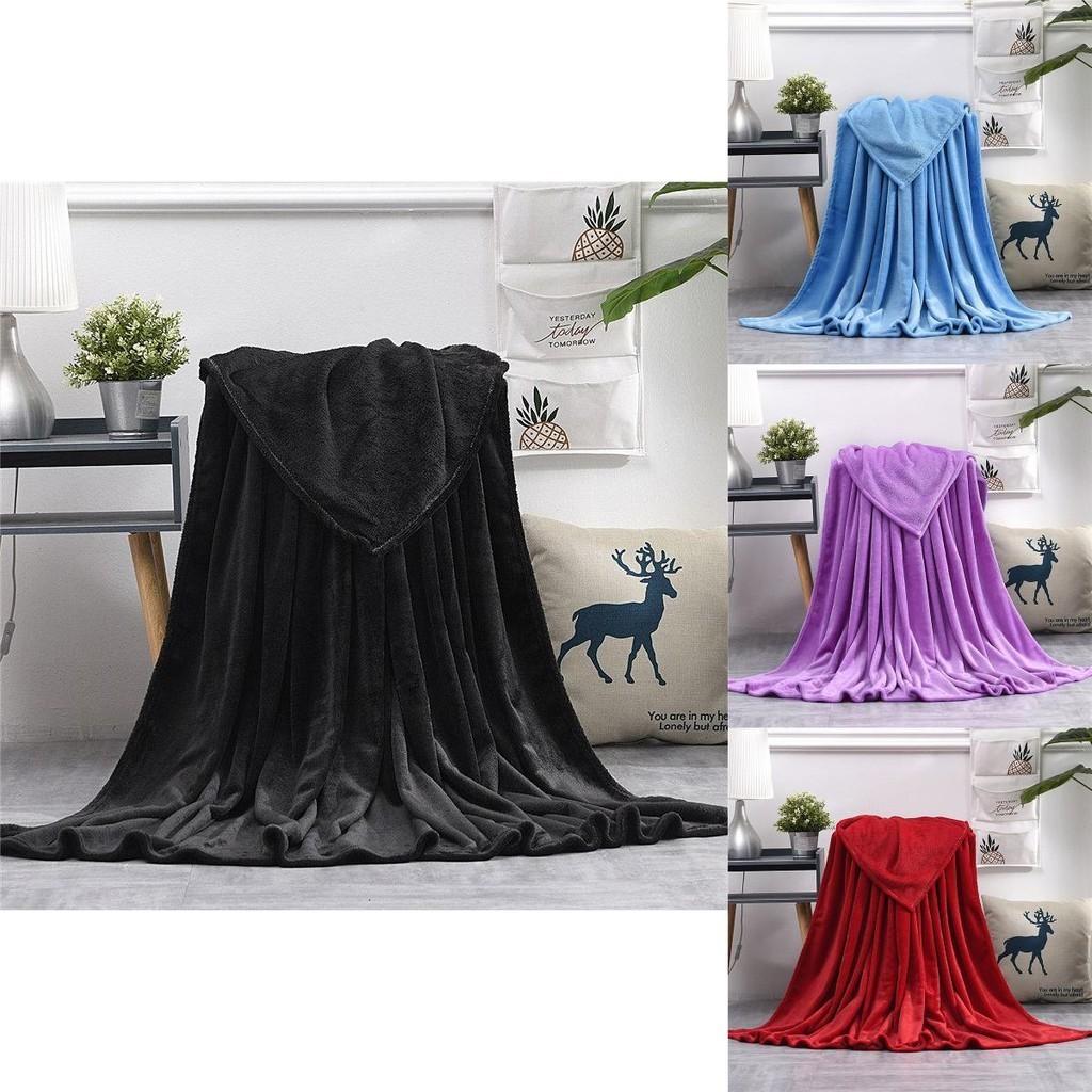 Soft Warm 22 Solid Colors Flannel Plush Fleece Blanket Ideal For Cozy Nights