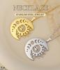 Dawapara Sun and Moon Phase Necklace Crescent Moon Pendant Stainless Steel Jewelry Valentine's Day Gift