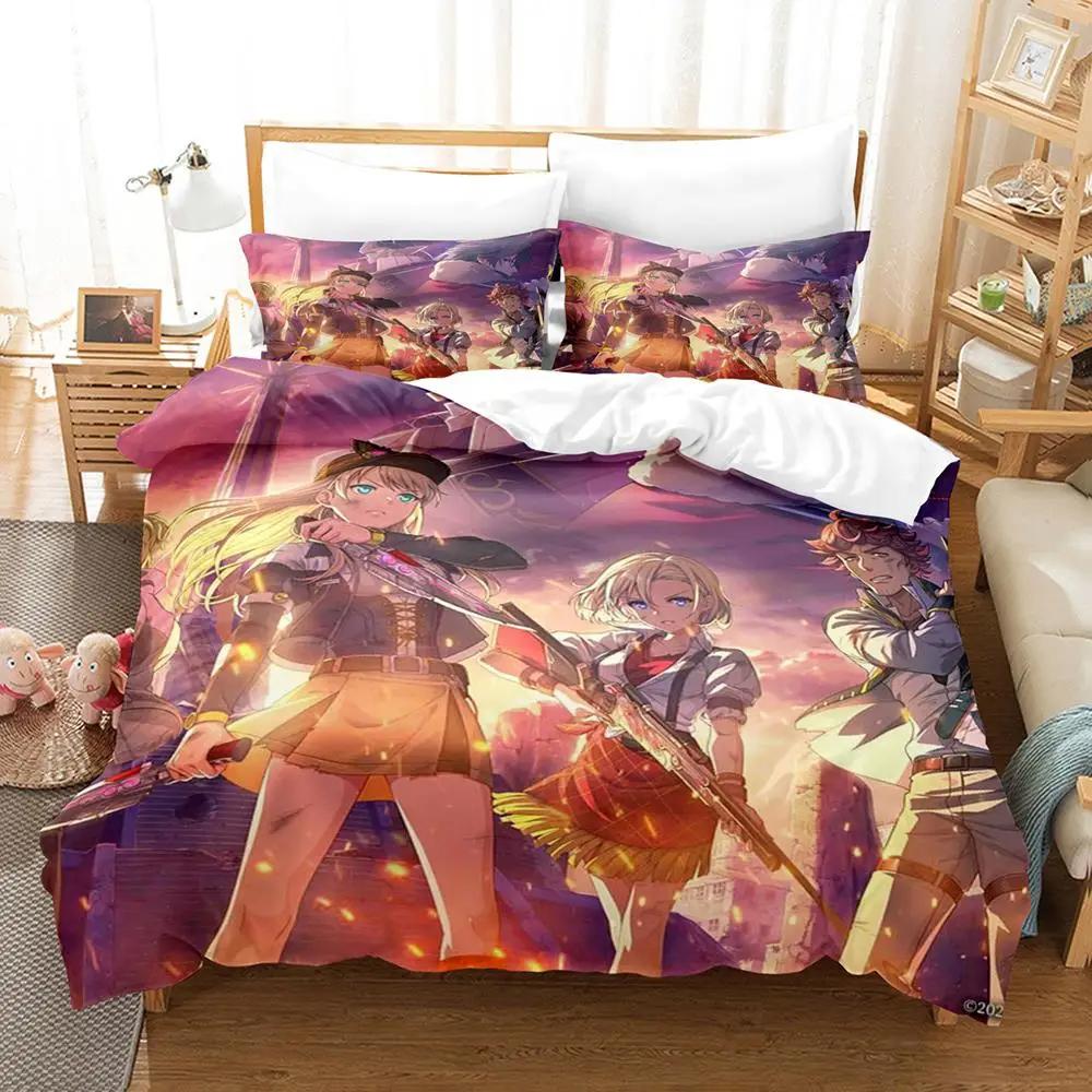 Anime Legend Of Heroes Bedding Set Duvet Cover Bed Set Quilt Cover Pillowcase Comforter King Queen Size Boys Adult Bedding Set