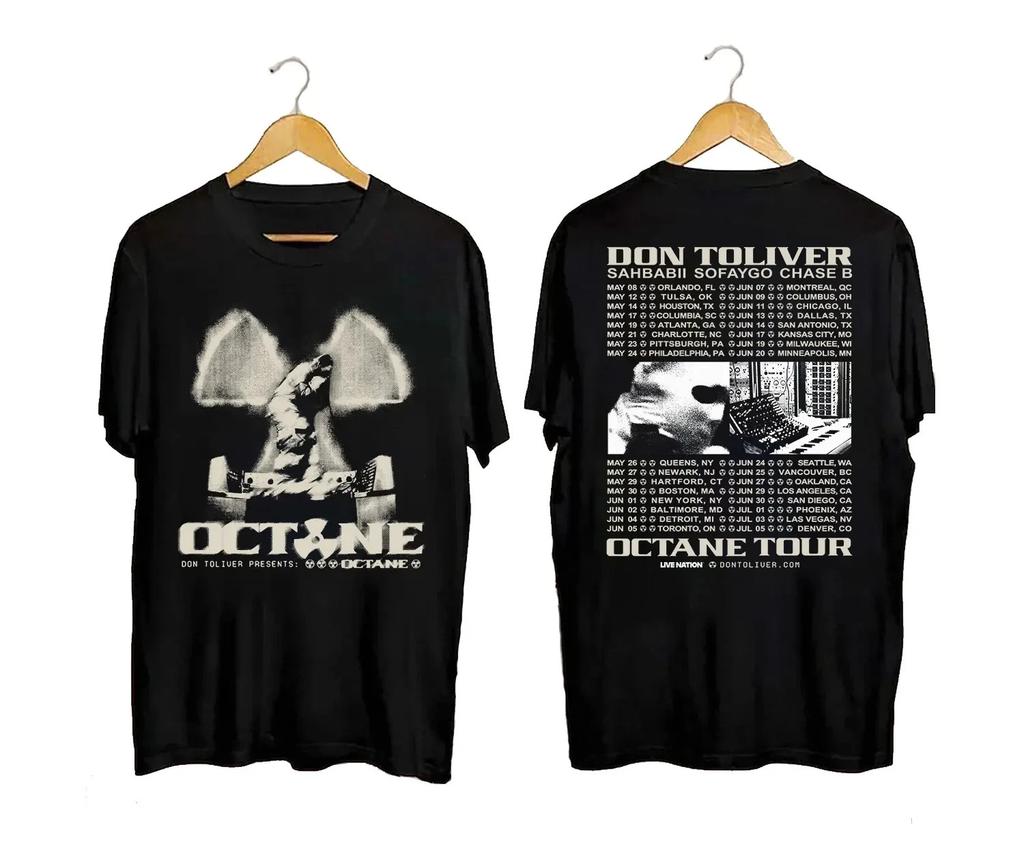Don Toliver Octane Tour 2026 Concerto Rap Merch Maglietta Unisex Tutte le Taglie Maglietta Unisex