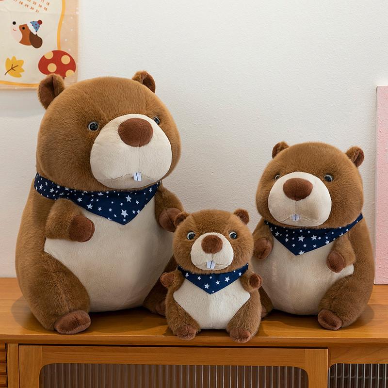 Marmota Plush Doll With Pp Cotton Filling For Sleeping And Gift Giving