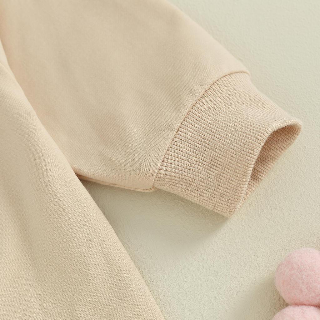 Sugari Bebeluși Fete Drăguț Romper 0-18M Mânecă lungă Broderie cu litere Toamnă Hanorac pentru Casual Zilnic