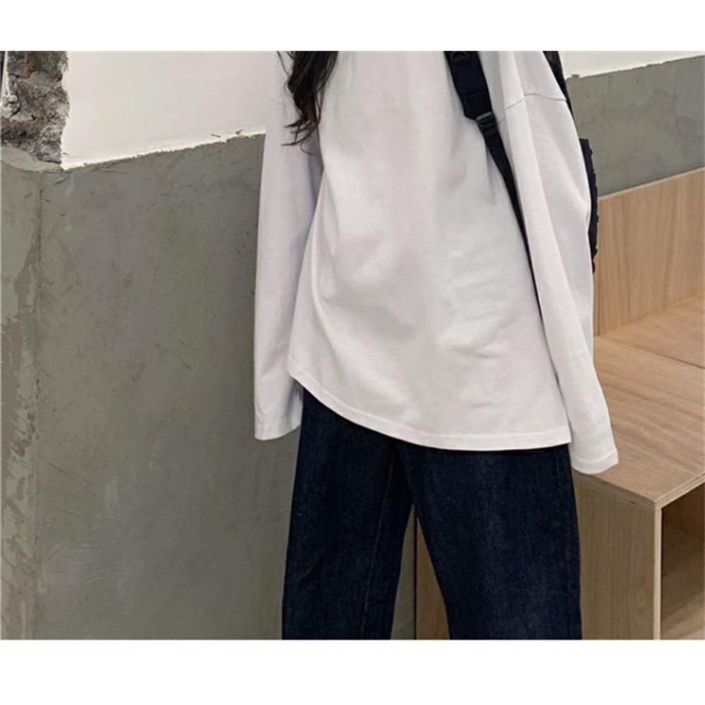 Long Sleeved T-shirt Women's Base Shirt Loose Top