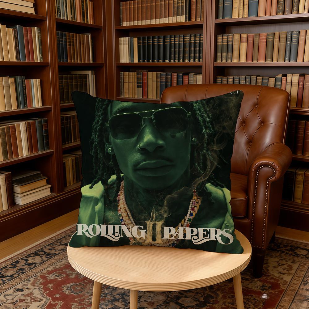 Rapper W-Wiz Khalifa Hip Hop Cushion Cover Home Office Birthday Anniversary Gifts Soft Skin Friendly Cushion Cover