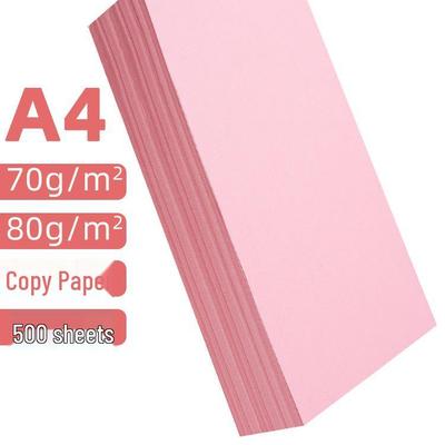 Pink A4/A5 Cardstock and 70g A3 Colored Copy Paper for Office Use