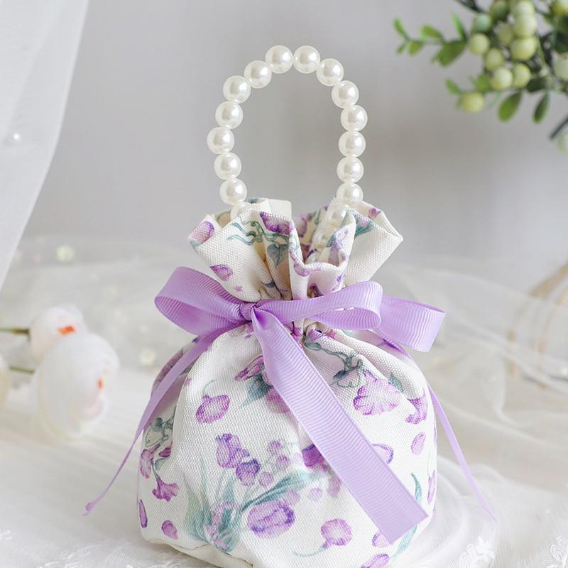 

Свадебная сумочка-пакетик для конфет, Сувенирная сумочка - Сказочный стиль, Пустой тканевый мешочек без сгибов для подарков гостям