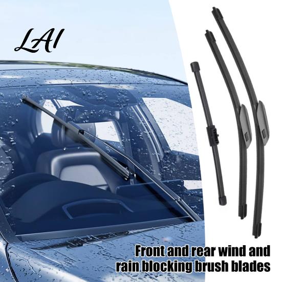 Front And Rear Wipers 10/19/24 Inch Wiper Blades Set for Haval H6 2021-2022 2Pcs Auto Parts Car & 1Pc Wiper Beamless Quiet Direct Fit Full