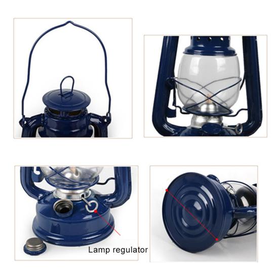 25cm Vintage Petroleumlampe Tragbar Campingzeltlicht Hängelaterne Dekoration