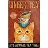 Funny Cat Retro Poster, Aluminum Metal Wall Decor 20x30cm