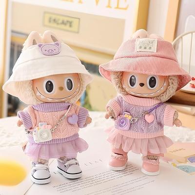 5 Piezas Ropa Para Muñecas Labubu Accesorios Conjunto de Traje Elegante Kawaii Adecuado Para Muñeca Labubu de 15 cm 17 cm Conjunto de Ropa para Muñecas