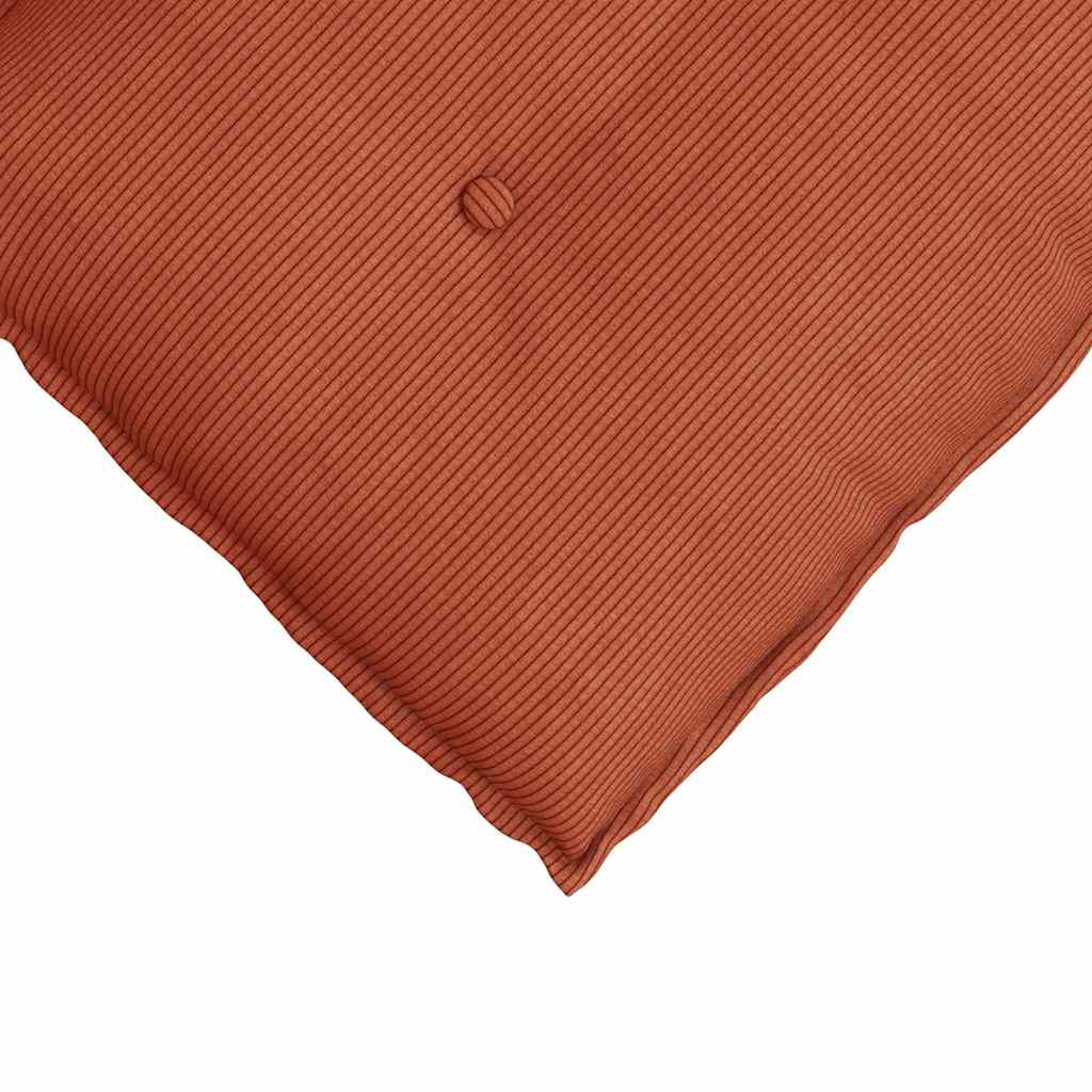 Back Cushion Red Orange 140 x 50 cm Corduroy Fabric